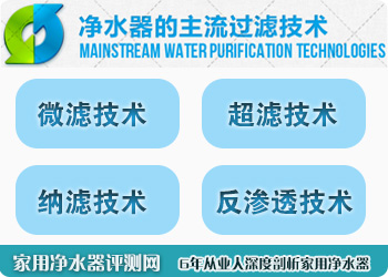 净水器主流过滤技术