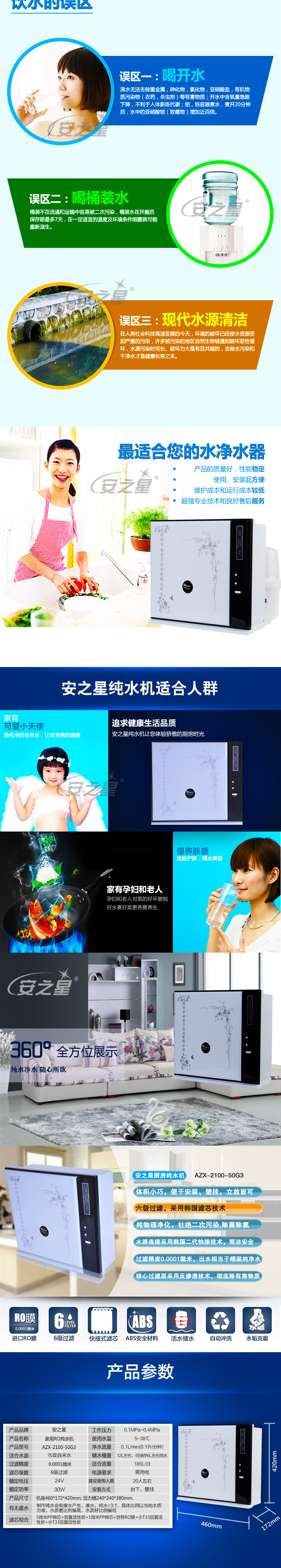 家用纯水机原理参数